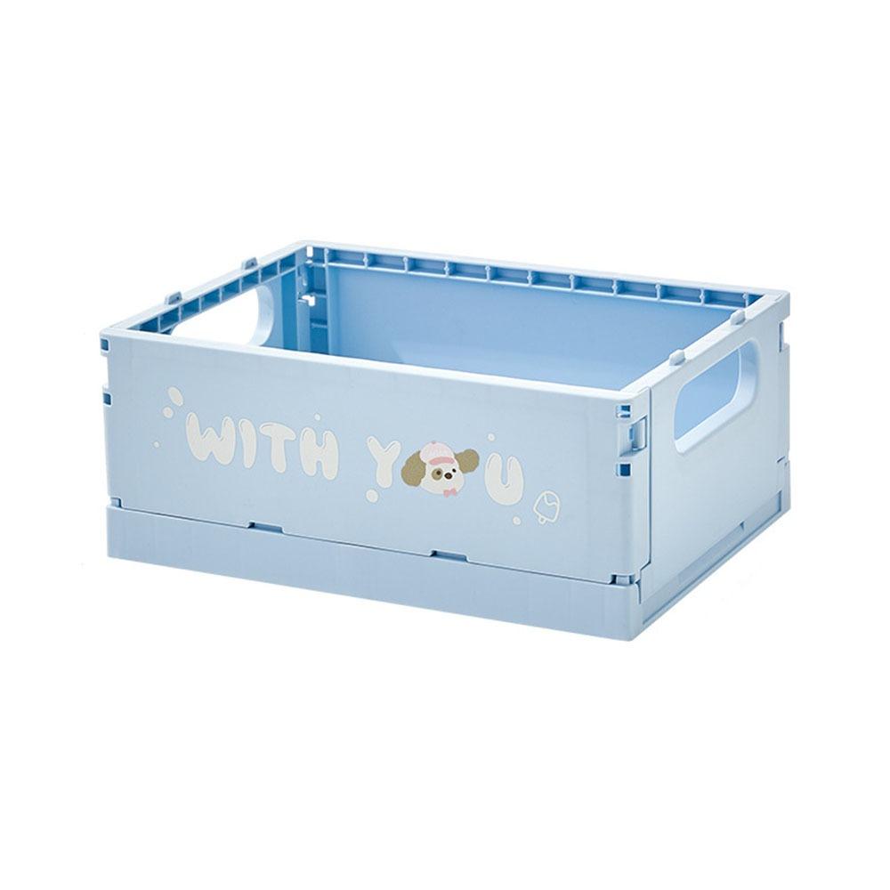 Dopamine Foldable Storage Basket Cartoon Stationery Cosmetic Rack Sundry Organizer  Desktop