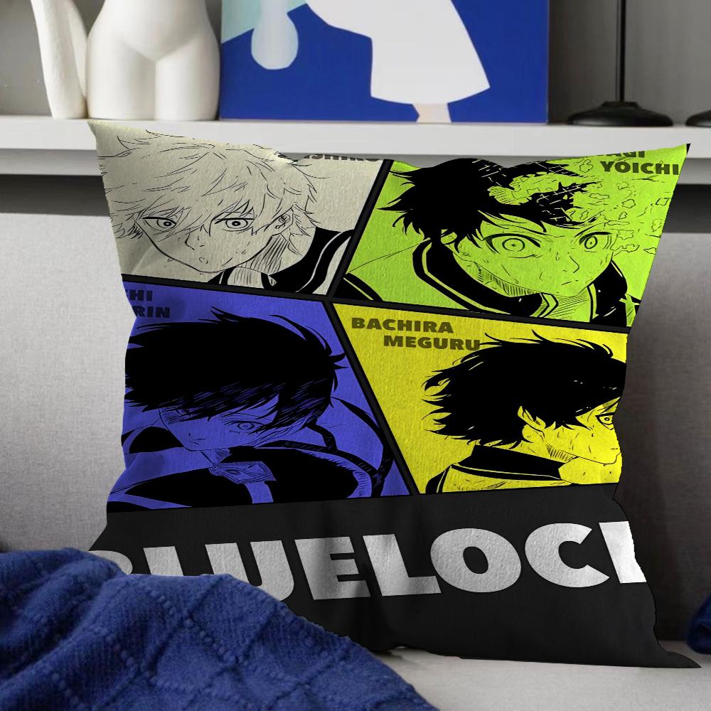 Blue Lock Anime Pillowcase Toon Gift Cushion Cover Bedroom Home Sofa Chair Seat Decor Pillow Case