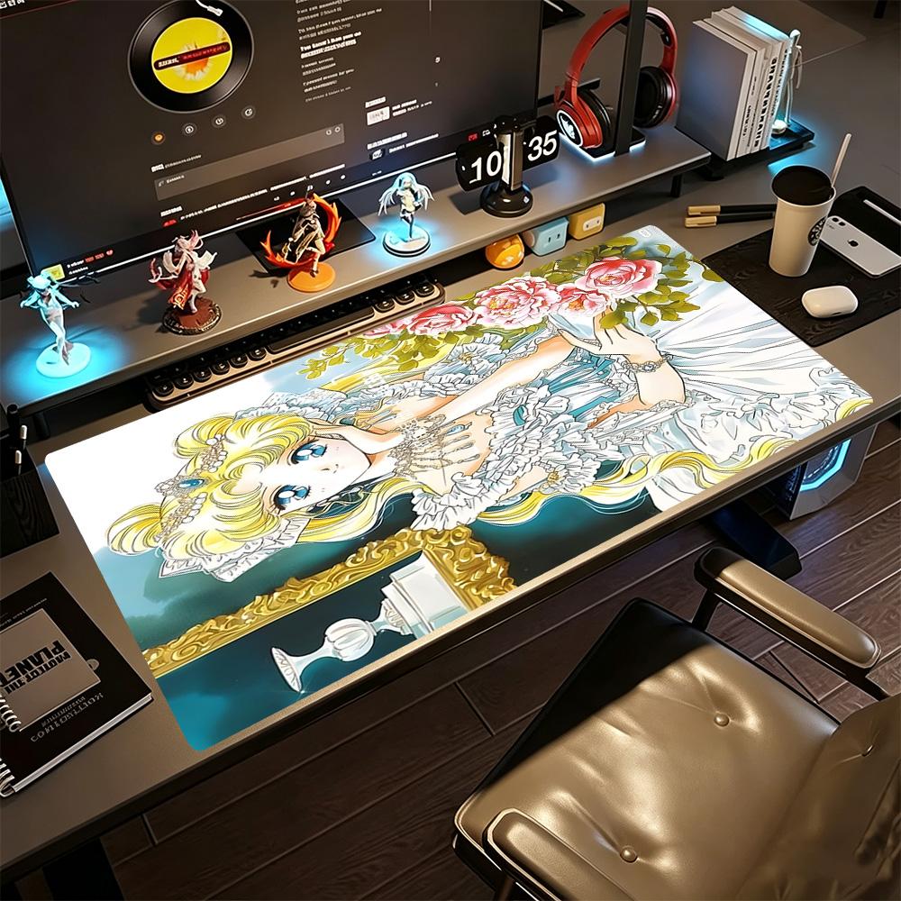 Ailor Moon Large Mouse Pad Office Mouse Mats Study Desk Mat Non-Slip Rubber Base Office and Gaming Desk Decoration