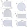 Silikon Bogen Tür Untersetzer Formen Gestreiftes Muster Epoxid Formen Untersetzer Resin Formen für Tassenuntersetzer Heimdekorationen Tablettformen