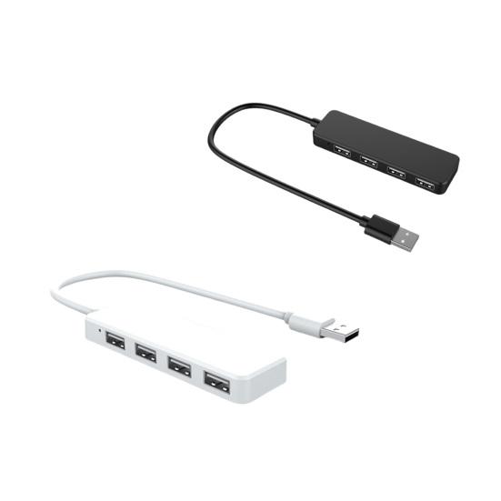 USB Port Hub Multifunctional Plug Play Compact 4-in-1 USB 2.0 Extension Adapter for Laptop