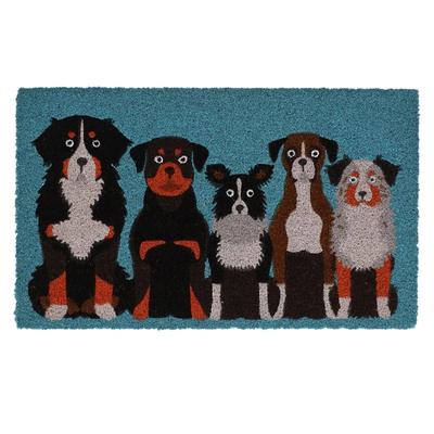 Colorful Doormat with Dog Motif 75x45
