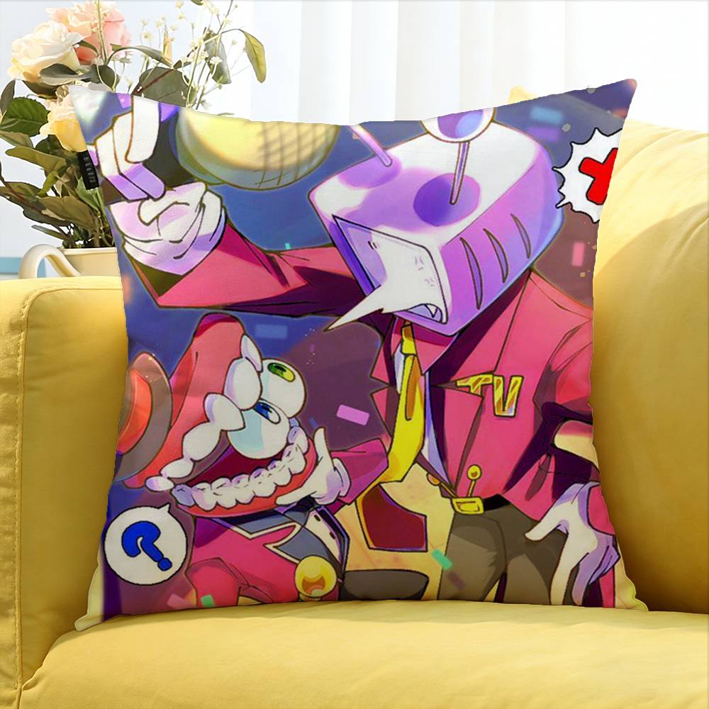 Cartoon-Spiel Deltarune Tenna Kreativ Verschiedene Größen Quadratische Kissenhülle Für Auto Haus Schlafzimmer Dekoration