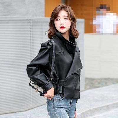 Autumn and Winter Korean Women's Wear New Leather Clothes Women's PU Coat Leather Jacket Star Same Style