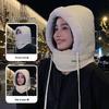 Winter Warm Fleece-Lined Integrated Hat: Ski Cap, Scarf, Earmuffs & Mask for Cycling