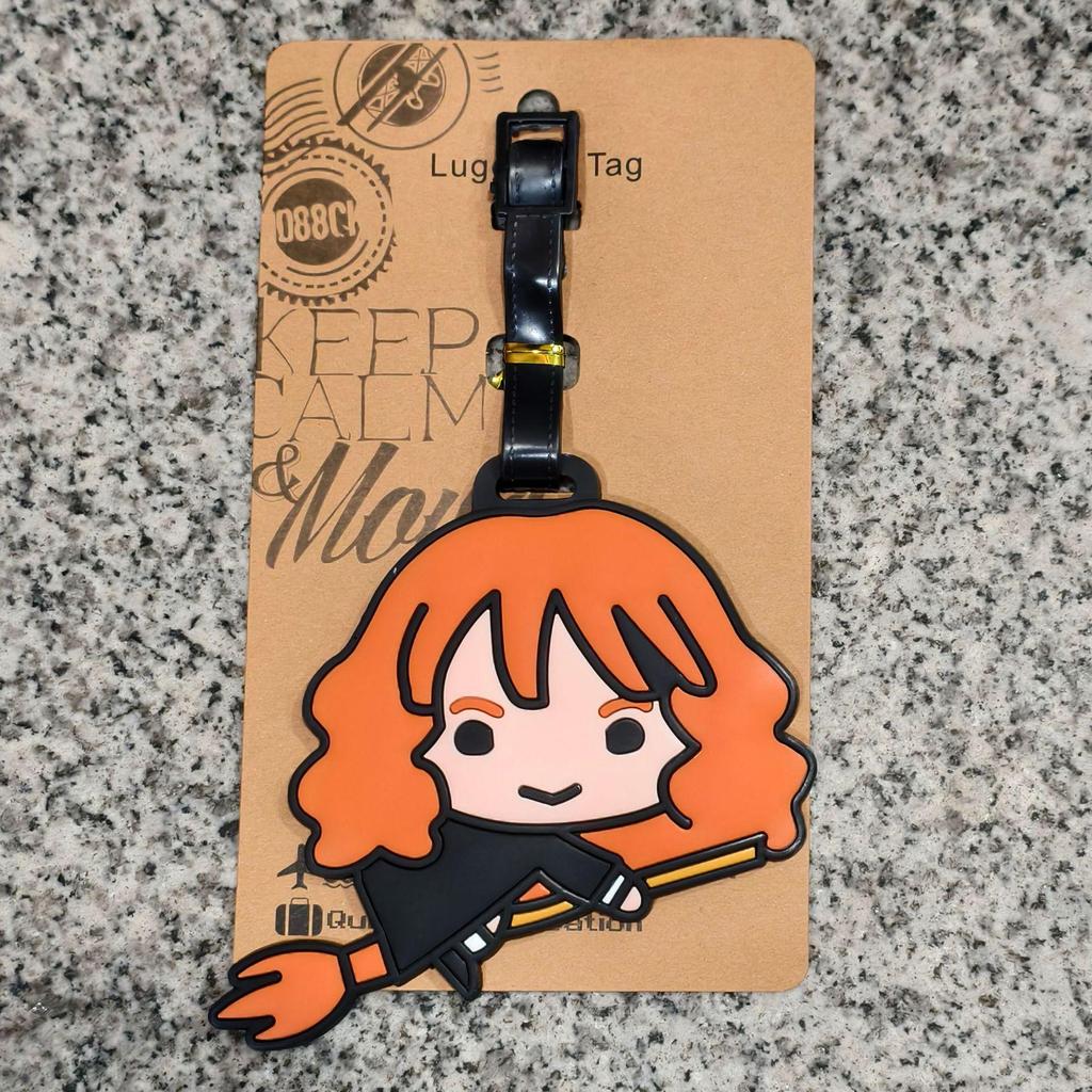 Etichetta per bagagli Accademia di Magia di Harry Potter: Design di Hermione e Ron