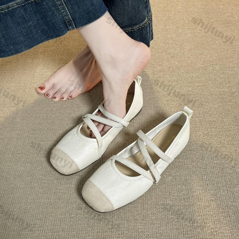 Fashion Large Size Women's Shoes 2025 Summer New Fashion Luxury Breathable Slip on Flats Lightweight Comfortable Soft Sole Ballet Shoes