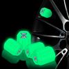 4x Fluorescenčně zelené krytky ventilků kol pro auto Svítící krytky ventilků proti prachu Pro Volkswagen VW Golf 4 7 MK3 4 7 Touran Polo Passat