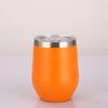 12OZ Stainless Steel Eggshell Cup Double Wall Insulated Vacuum Drinking Cup with Lids U-shaped Coffee Mug Thermal Cup for Coffee