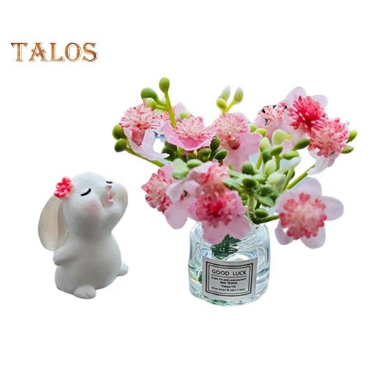 Auto-Armaturenbrett-Dekor, Mini-Hase mit Blüte in Blumenvase, Auto-Innendekoration, Geschenk für Frauen und Männer, Autobesitzer