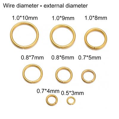 200pcs High Quality Gold Rhodium Jump Rings For DIY Jewelry Making Supplies Findings and Necklace Earring Repairs Accessories