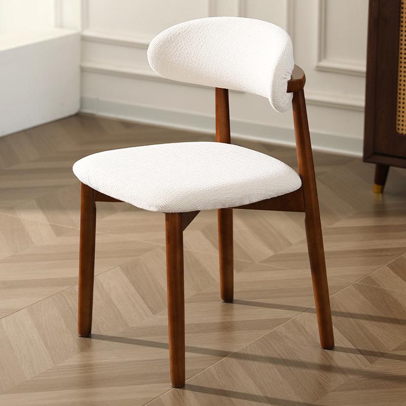 1pc Jacquard Office Chair Backrest Seat Covers Solid Wood Dining Chair Cover Elastic Seat Cover For Restaurant Dining Room