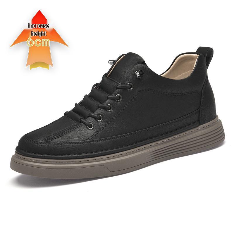 

Men’s 6cm Height Boost Retro Sneakers - Trendy, Breathable, Mid-Top Casual Sports Shoes for Autumn 47 чорний