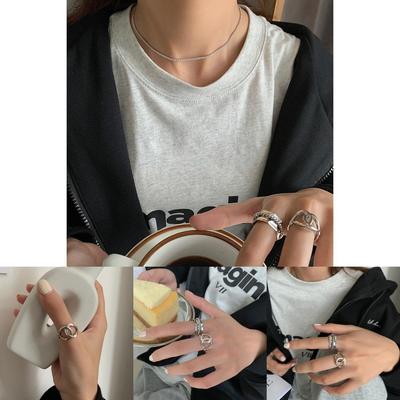 Elegant Out Hollow Design Vintage 925 Sterling Silver Ring For Women Trendy