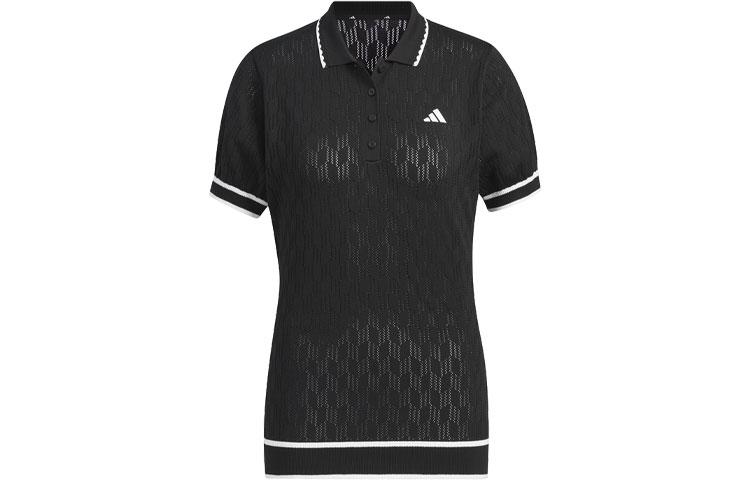 Adidas Primeknit Short Sleeve Polo Shirt Polo Shirt Women s Black IN6618 M