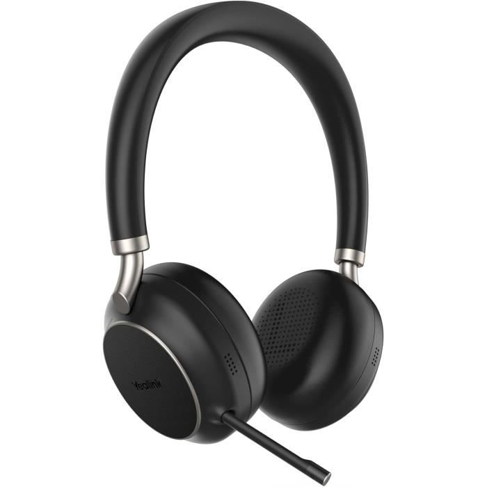 Casque Bluetooth - YEALINK - BH76 - Autonomie 40h - ANC 3 étapes - USB-C avec station de recharge