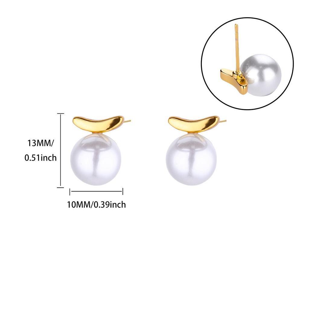 Titanium Steel Stud Earrings Female Pearl Flower Light Luxury High-end Sense Niche Temperament Non-fading Earrings Versatile Earrings