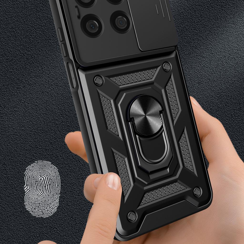 Für Honor X8b 4G Hülle PC+TPU Kameraschutz Handyhülle Eingebauter Ständer