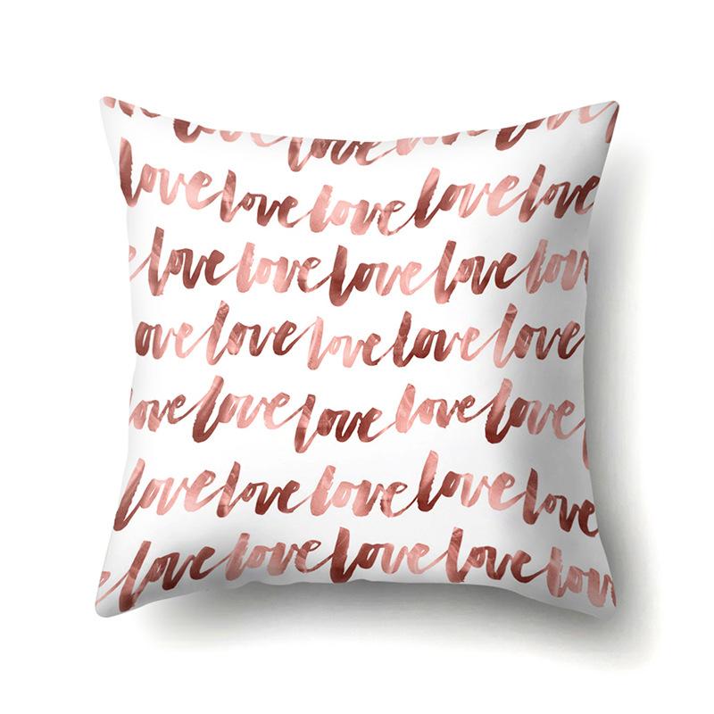 Polyester Pillow Case Automobile Decoration Home Printed Pillow Case Waist Cushion Cover Car Cushion Head Cushion Cover