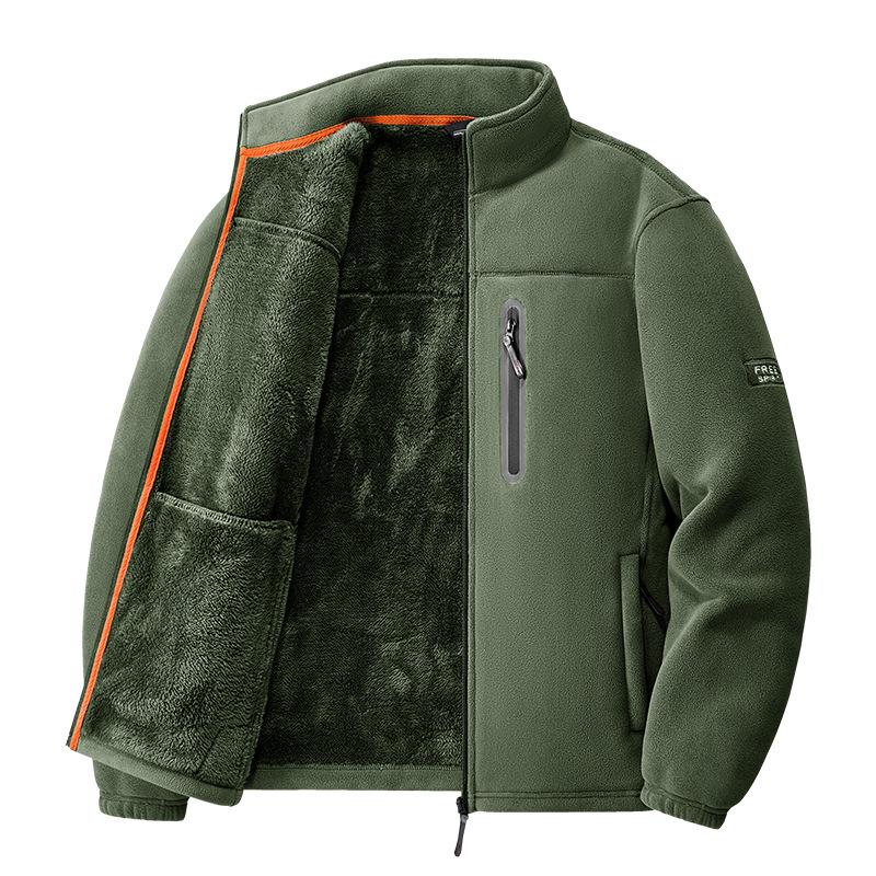 8918A Men's Thickened Fleece Outdoor Jacket - Autumn/Winter Sherpa Style