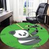 1 Adet Panda Bambu Ofis Yuvarlak Alan Halısı, Ofis, Ofis Sandalyeleri Altı, Yatak Odası, Oturma Odası Ev Dekorasyonu İçin Uygun Mat, Oda Dekorasyonu