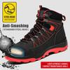 Stivali di sicurezza da lavoro alla moda a collo alto per uomo puntale in acciaio stivali invernali scarpe di sicurezza antiscivolo scarpe da lavoro antiperforazione stivale da costruzione maschile