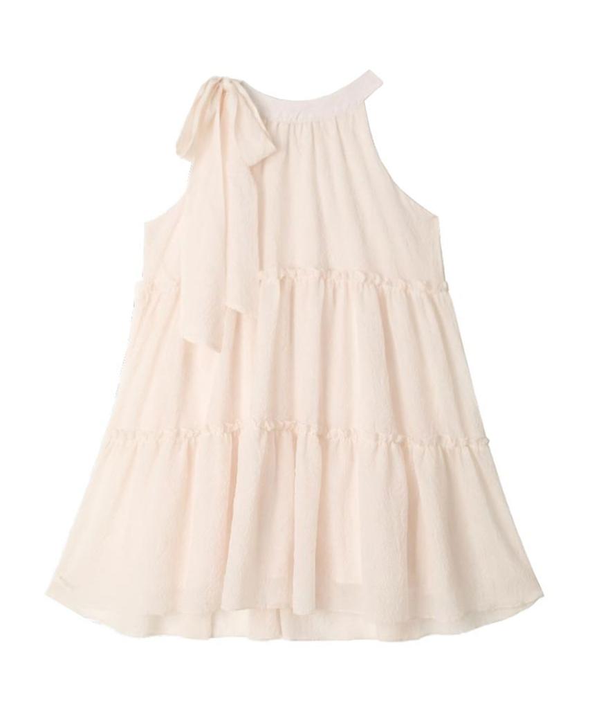Bikini Bender Sehi'S Ribbon Halter Mini Dress - Baby Pink