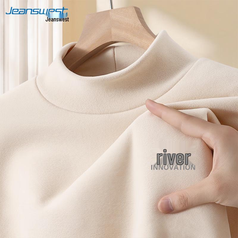Jeanswest Men's Thermal High-Neck Long Sleeve T-Shirt