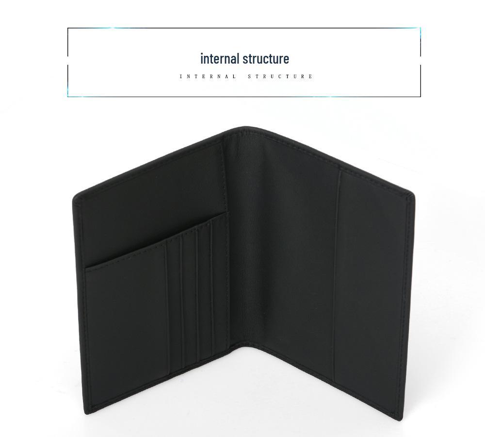 RFID Genuine Leather Passport Holder - Top Layer Cowhide Protective Cover for Men and Women
