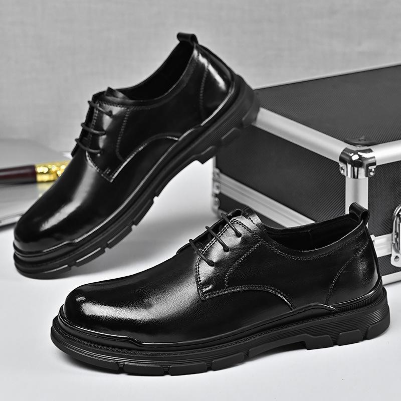 

Foreign trade 2025 popular large size autumn new men s shoes outdoor leather dress outdoor versatile leather shoes 39 чёрный