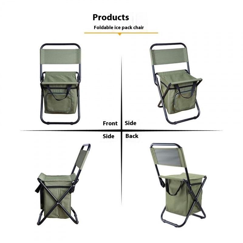 Portable Outdoor Folding Chair, Three-In-One Leisure Chair, Outdoor Camouflage Pony, Leisure Camping, Fishing, Ice Pack Chair