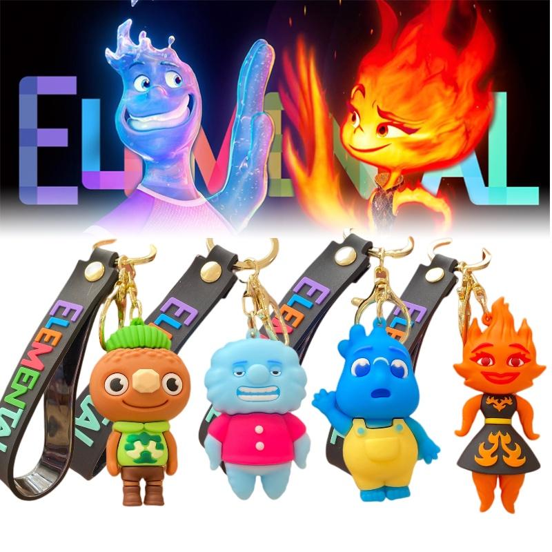 Cute Elemental City Pvc Keychain For Kids And Adults