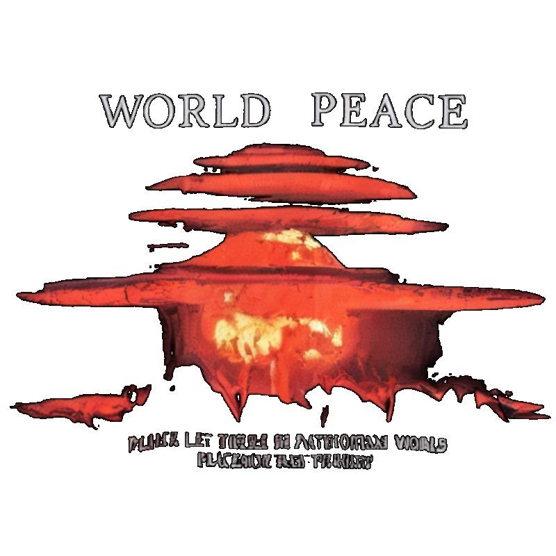 Oversized T Shirt Black World Peace Nuclear Explosion Print Graphic Tee Casual Streetwear Unisex Fashion Top Summer Outfit