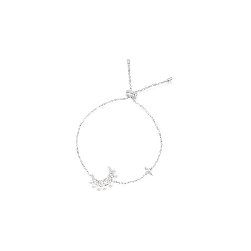 APM Monaco White Moonlight Crystal Diamond Bracelet Dream Moon Pearl Bracelet Women s Model AB4240XPL серебряный