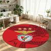 Benfica Printed Round Crystal Velvet Rug Soft Non Slip Floor Carpet For Bedroom Holiday Gift