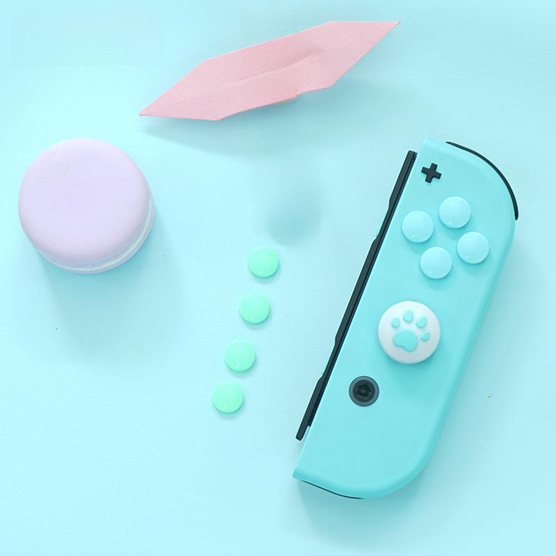 Ajitomo Cat Claw Joystick and Button Cap Stickers for Switch Joycon