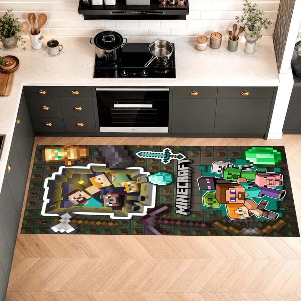 Minecraft Kitchen Carpet Nonslip Floor Mat Ideal For Indoor And Outdoor Entryway Door Mat Laundry Room Bathroom Foot Mat