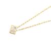 Korean Zircon Crystal Hollow Square Necklace for Women Stainless Steel Square Pendant Necklace Fashion Clavicle Chain Jewelry