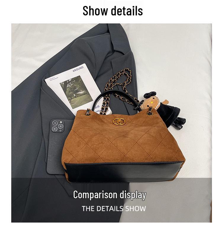 2025 Women's Large Capacity Frosted Chain Shoulder Crossbody Bag