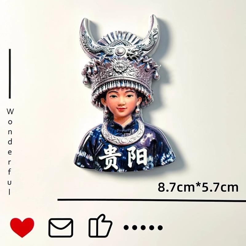 China Souvenirs Chinese New Year Lantern Fridge Magnets Hangzhou Leifeng Tower Guiyang Fenghuang Ancient Town Fridge Stickers