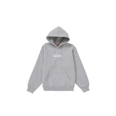 Hoodie Supreme Box Logo FW24 Ash Grey