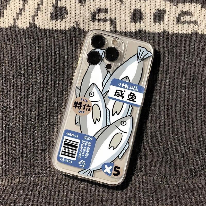 Discounted Salted Fish Phone Case For Samsung S25 S24 S23 S22 S21 S20 FE Note20 Note10 Plus Ultra Lite 5G Clear Soft TPU Cover