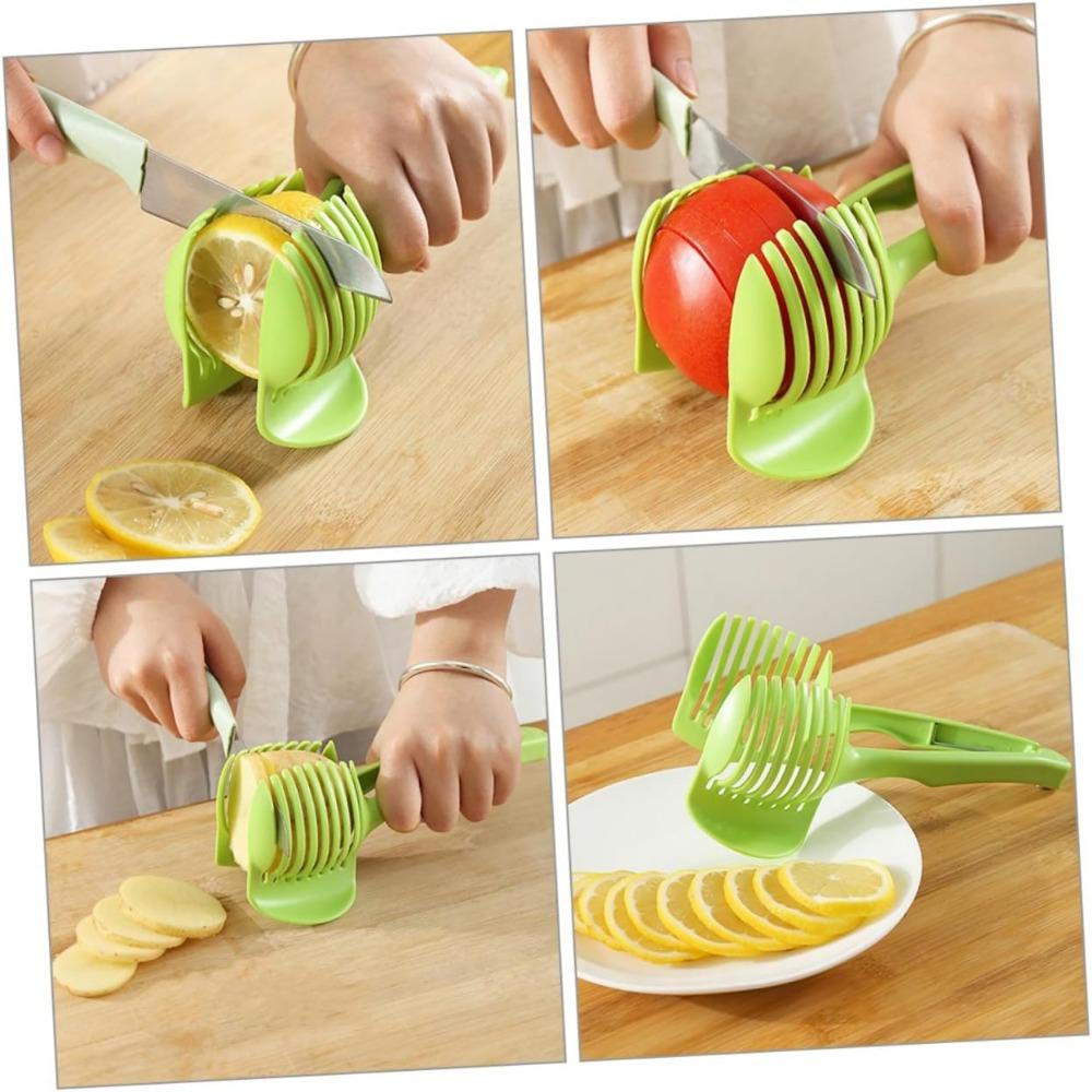 Fruit Slicer with Handle, Kitchen Gadget Multi-function Tomato Lemon Strawberry and Egg Cutter Compact for Fast and Even Slicing