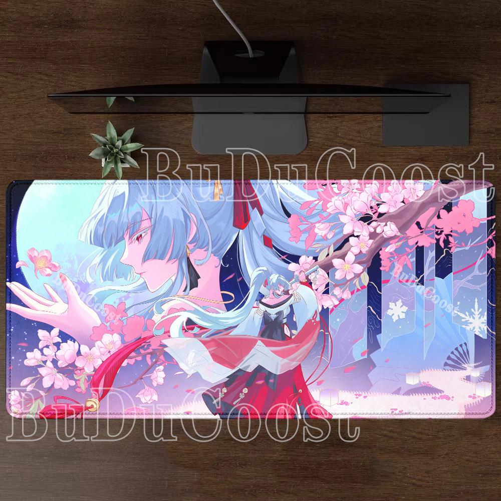 Hiyuki Gaming Wuthering Waves Mousepad Computer Office Accessorie Keyboard Mouse Pad Anime Sexy Girl Rubber HD Printing Desk Mat