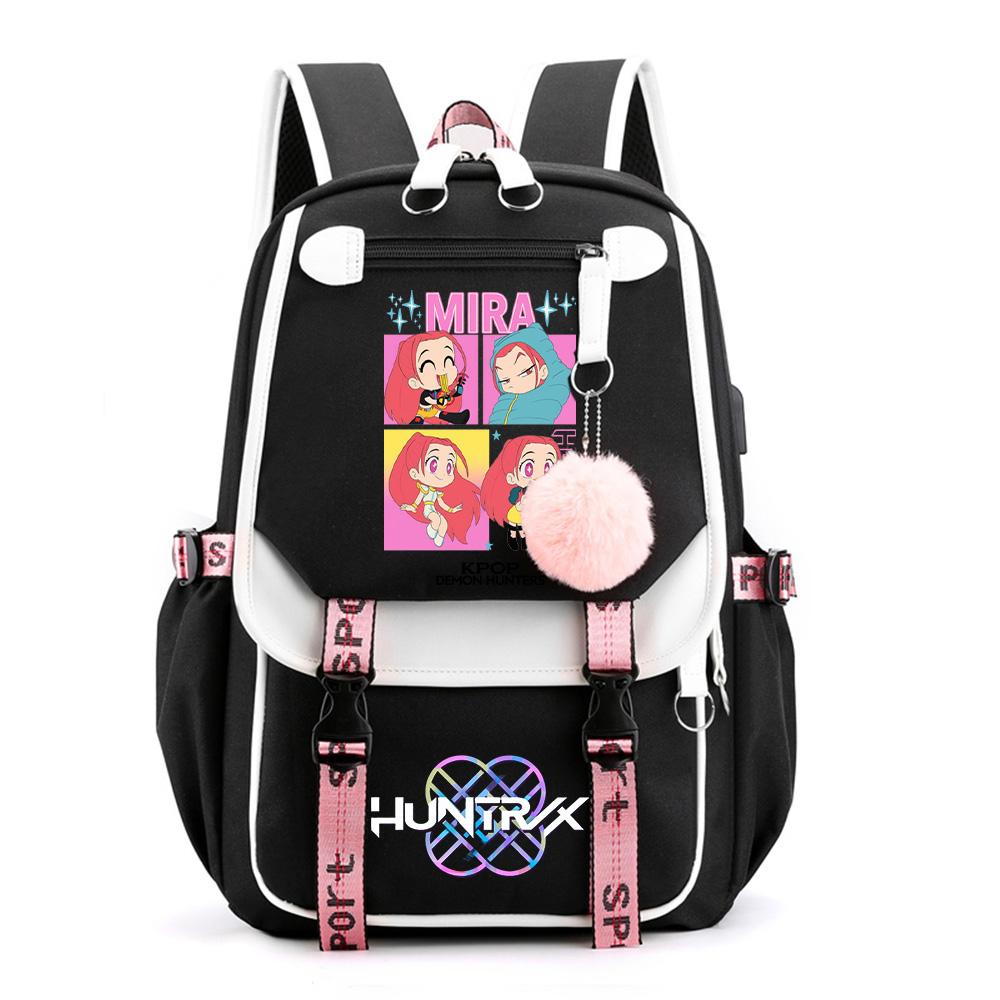 Anime Cartoon K-Pop Printed Backpack Schoolbag for Teenager Student Girl Boy Bookbag Large Capacity Waterproof Travel Bag Kid Gift Rucksak