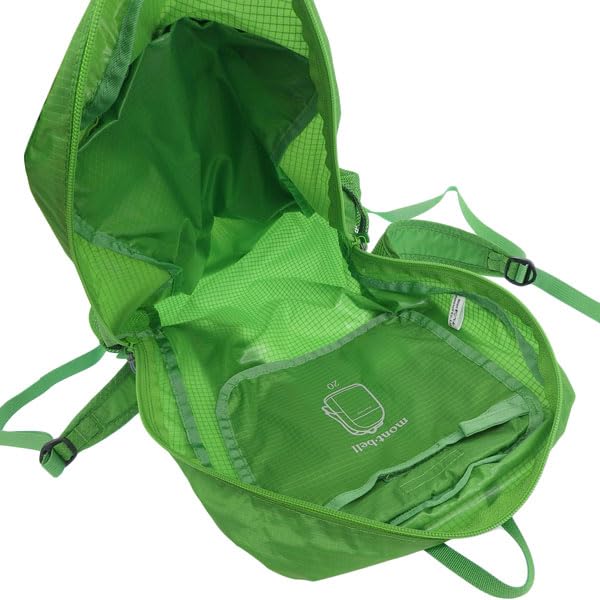 And Light Pack A4 Compatible [Montbell] Men's Women's Backpack, Nylon, Khaki, Packable, 20, 1133471, (Green (GN))