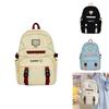 Large Capacity Yummy Letter Print Nylon Backpack For Girls And Boys With Breathable Design For School And College Use