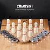 Tavolo da Shuffleboard da 11,5 piedi Set Gioco Combo 2 in 1 Shuffleboard e Bowling