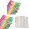 Plastic Drinking Straws 100pcs Colorful Bendable Beverage Party Supplies For Weddings And Events