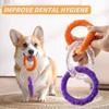 Dog Chew Toy TPR Teeth Cleaning Pet Toys For Small Medium Large Dogs Interactive Bite Resistant 3 Ring Tug Dog Toy Pet Supplies